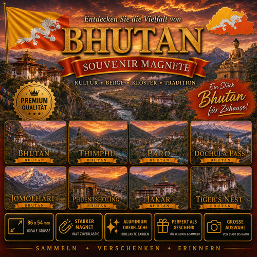 Bhutan magnet - bhutan,
